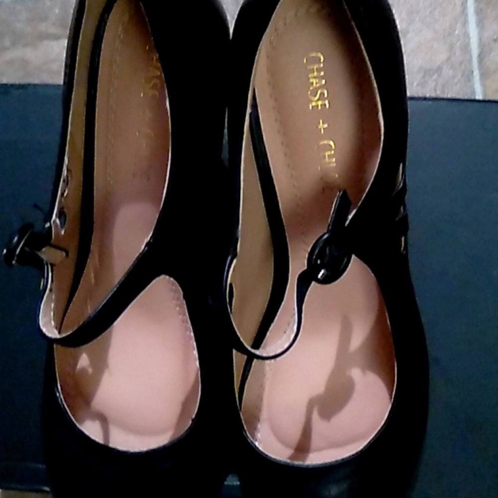 Chase and Chloé black dress shoes brand new never worn